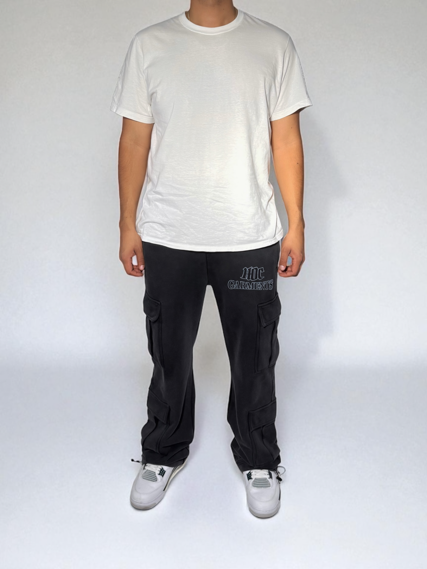 "Washed Black" Dual Cargo Sweats