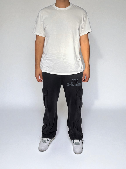 "Washed Black" Dual Cargo Sweats